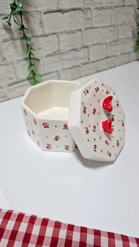شکلات خوری سرامیکی طرح شکوفه ای تک